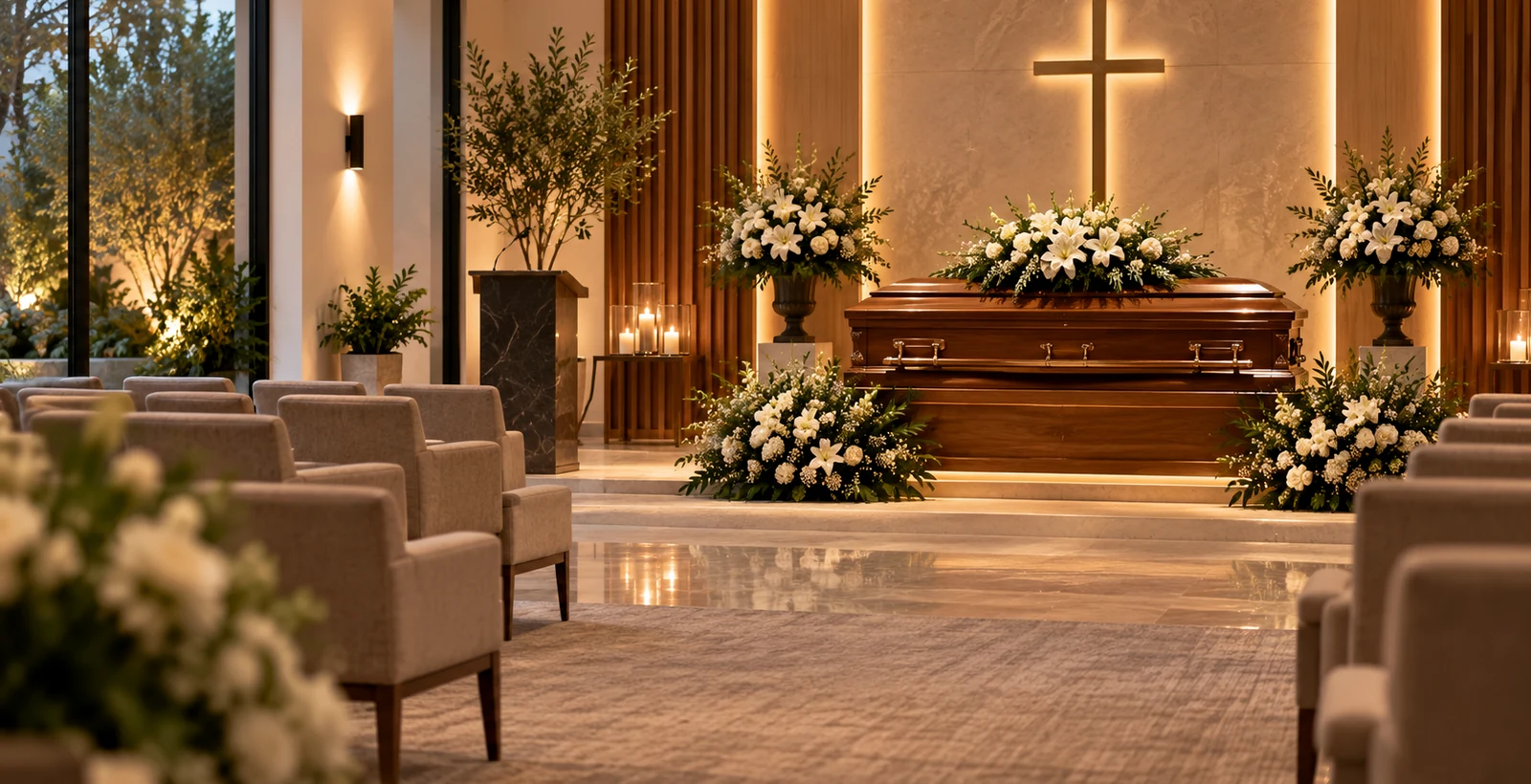 Ambiente de cerimônia funerária